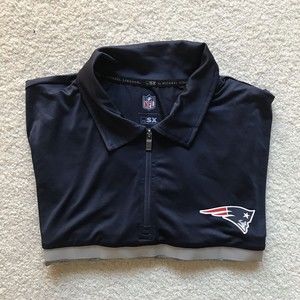 New England Patriots Shirt Men's Large 1/4 Zip Pullover Official Apparel MSX